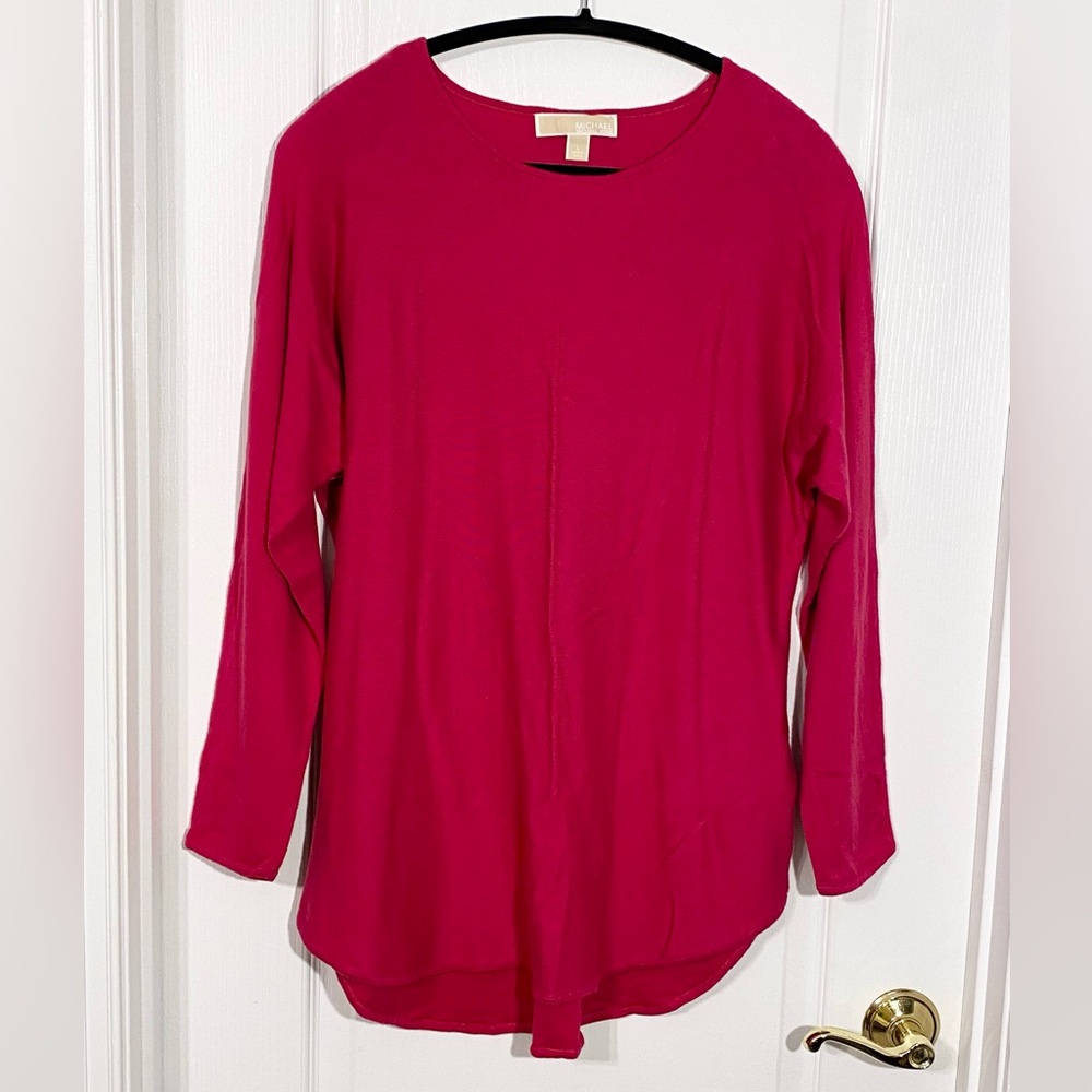 Michael Kors Knit Tunic Sweater Fuchsia Size Large
